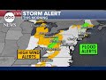 Major storm brings tornadoes, flash flooding and damaging winds to the East