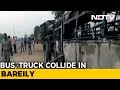 22 charred to death as bus collides with truck in UP