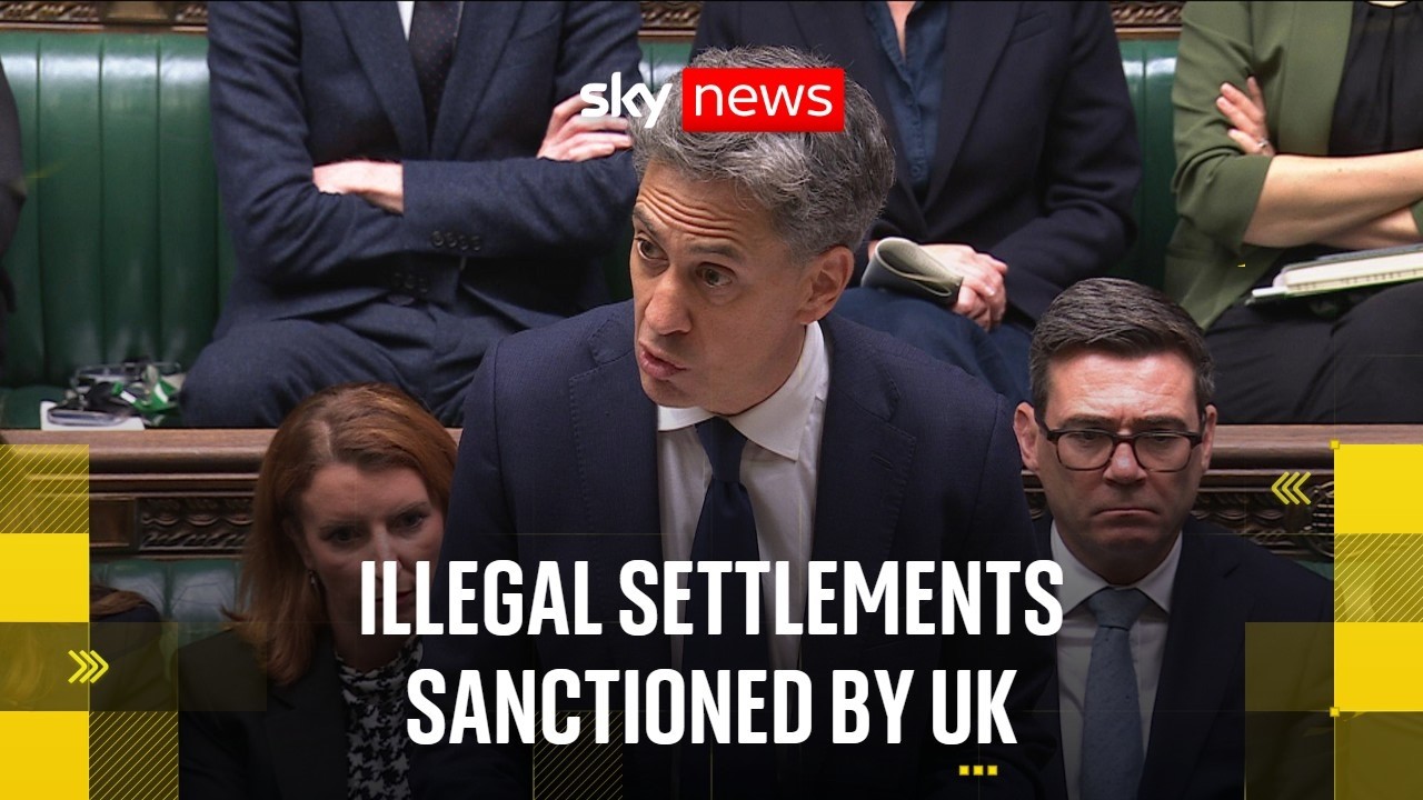 Foreign secretary announces sanctions over illegal West Bank settlements