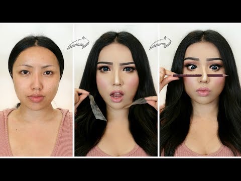 I followed VIRAL ASIAN MAKEUP TRANSFORMATIONS!!!