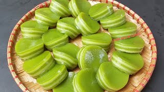 Cách làm mới BÁNH DA LỢN ĐẬU XANH LÁ DỨA để lâu không bị cứng