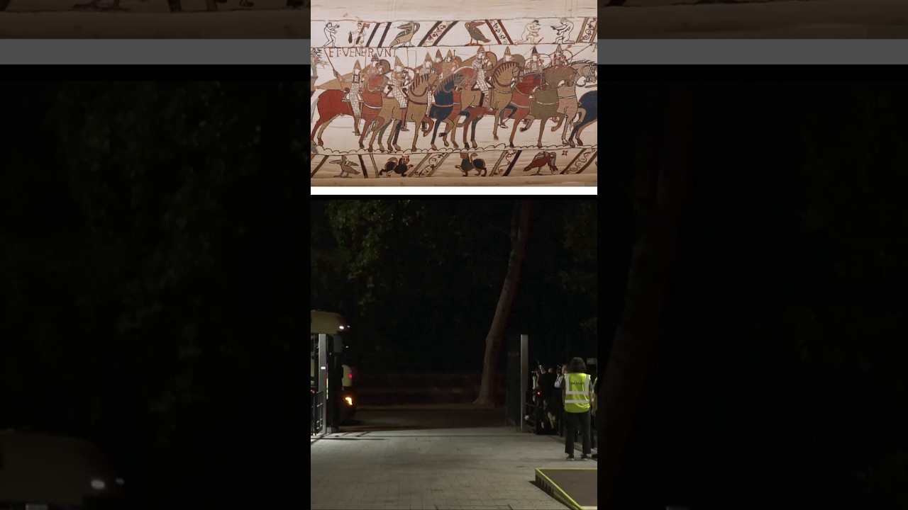 La tapisserie de Bayeux est arrivée au British Museum, à Londres