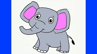 איך לצייר פיל חמוד