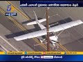 Single engine aircraft lands on road in California