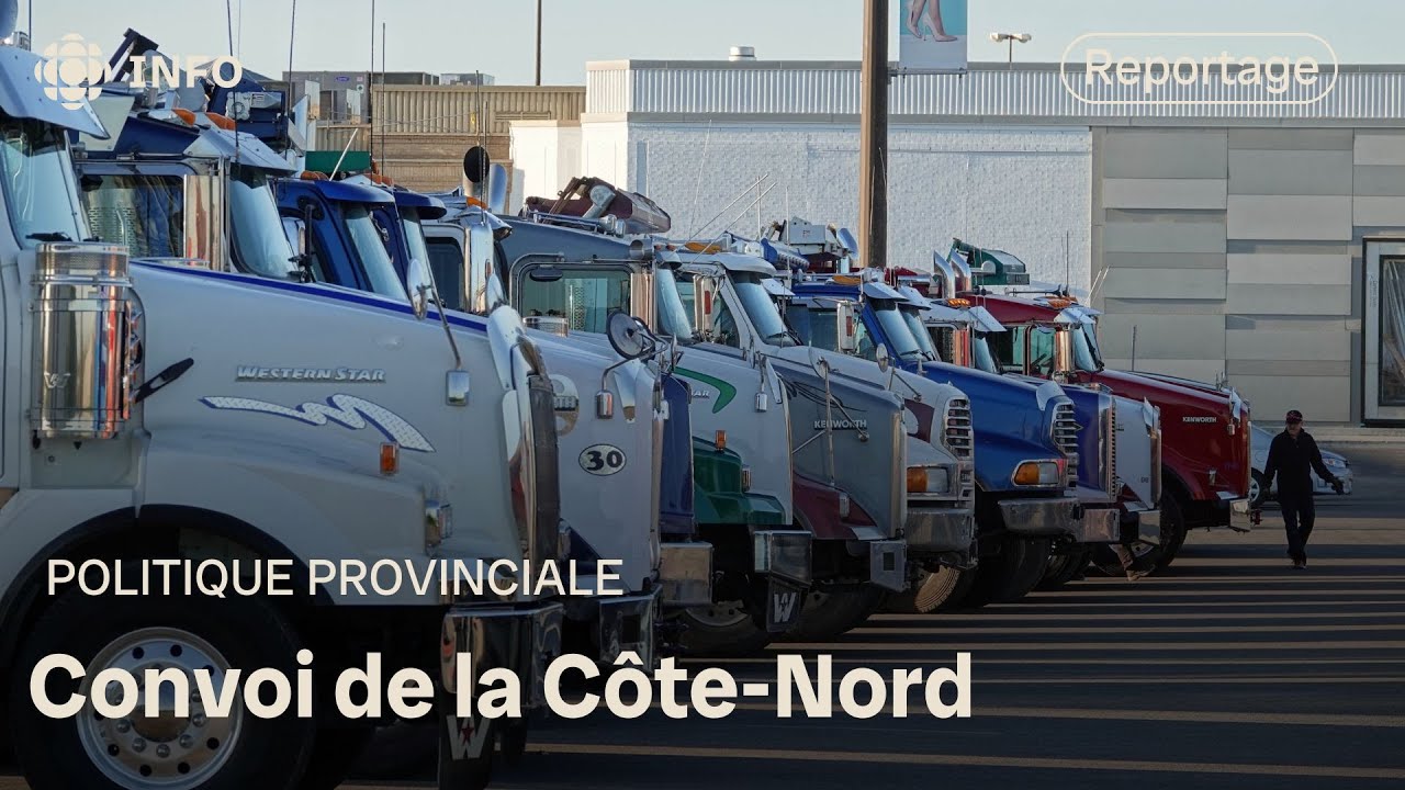 Des camionneurs nord-côtiers en route vers une manifestation à Québec