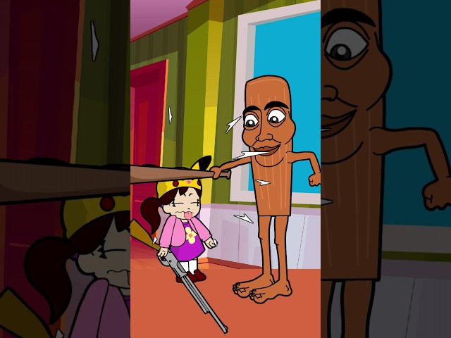 MI HIJA LUNITA DEFIENDE LA CASA DE TUM TUM SAHUR😅 #animación #casimochotv @DannikaYT