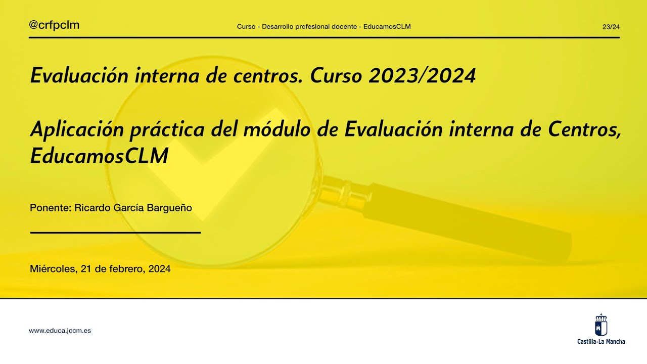 #Evaluación interna de centros, curso 23/24: Aplicación práctica del módulo de Evaluación Interna