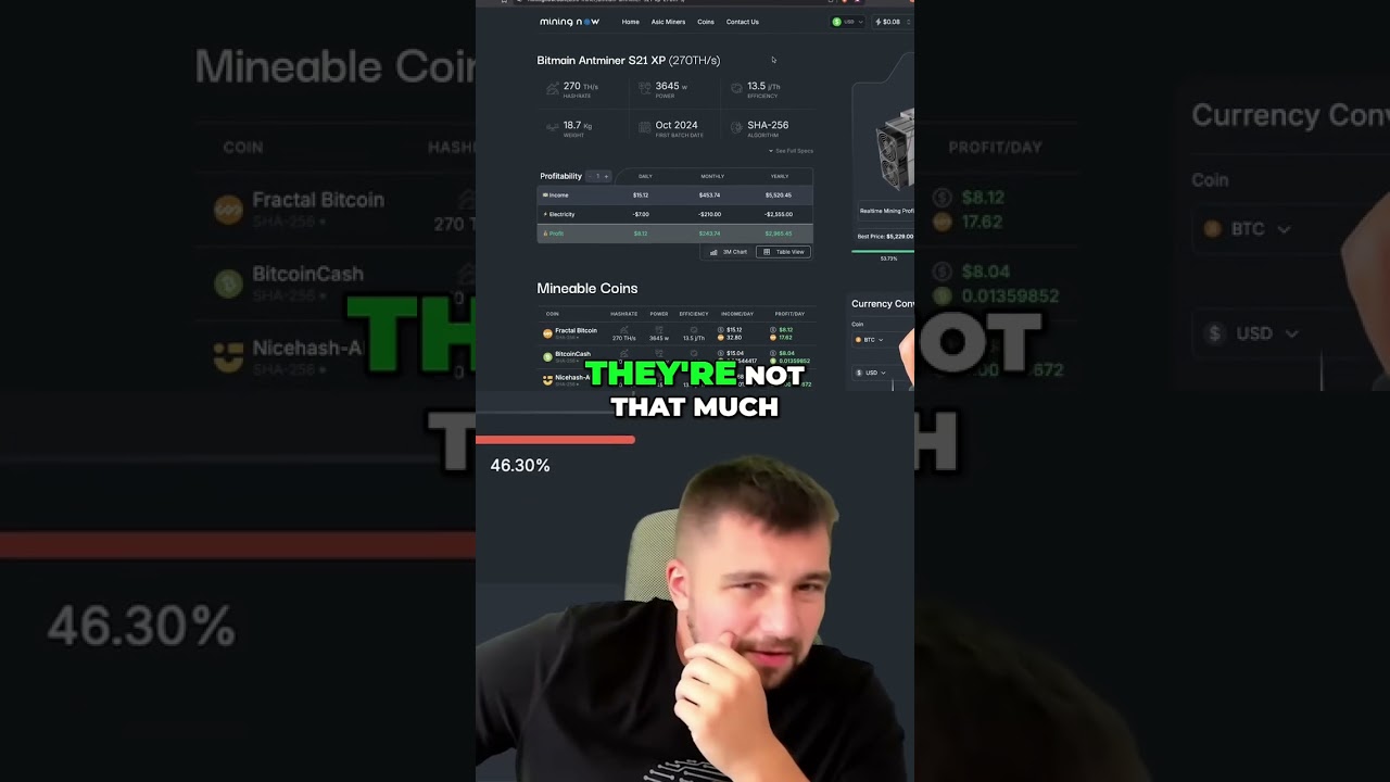 S23 vs S21 XP: Bitcoin Mining Efficiency Showdown! shorts