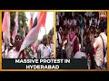 Congress' dramatic protest in Hyderabad; Protests to go till ED questions Sonia Gandhi
