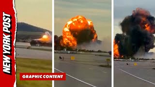 Massive Fiery Explosion as Plane Crashes in Louisville, Kentucky