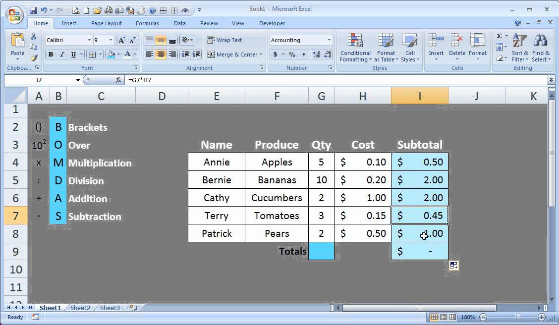 how-to-put-multiplication-in-excel-formula