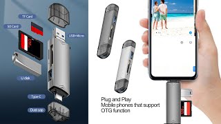 Pratinjau video produk ZXX Card Reader 6in1 Type C USB 3.0 OTG MicroSD - Z61
