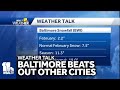 Weather Talk: Baltimore beating out other I-95 cities with snowfall