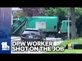 DPW worker shot while collecting trash