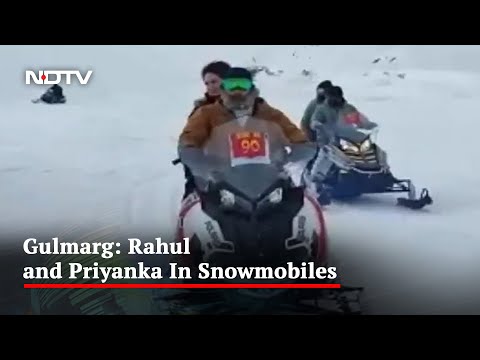 Rahul Gandhi, sister Priyanka enjoy snowmobile in Gulmarg, video goes viral