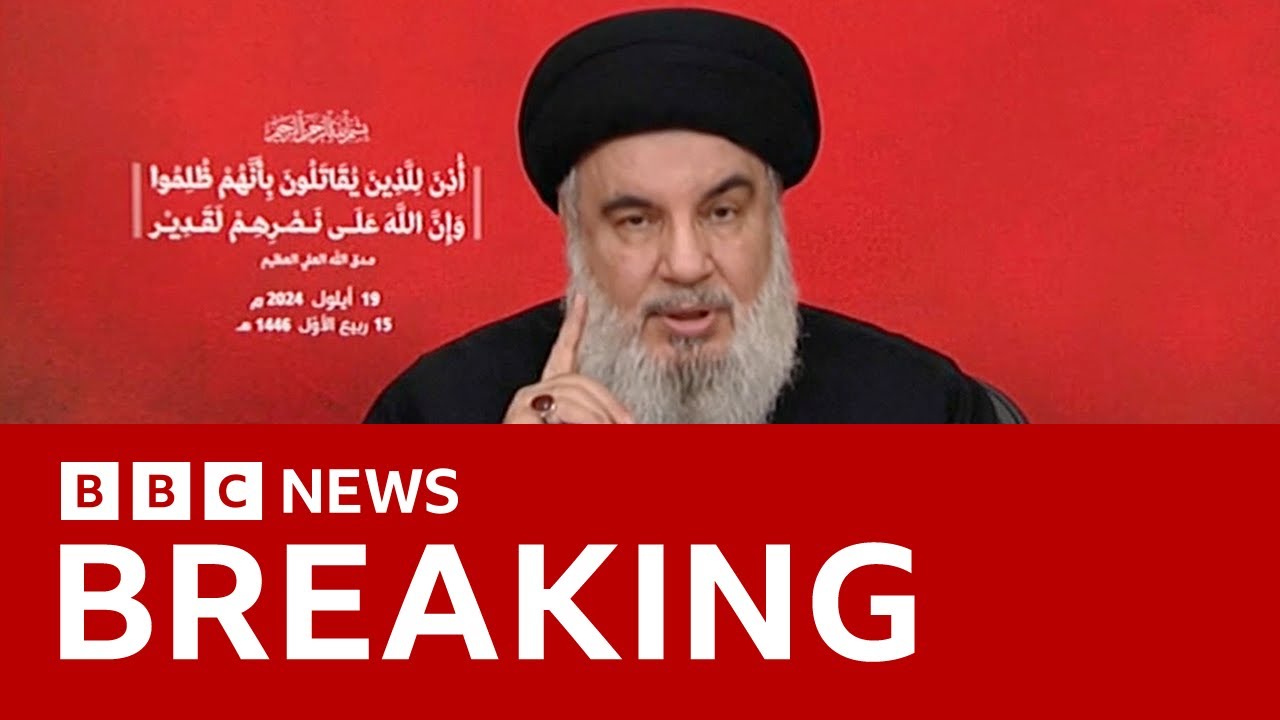 Hezbollah leader calls device attacks ‘a declaration of war’ | BBC News