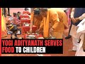 Yogi Adityanath Launches Hot Cooked Meal Scheme, Serves Food To Children