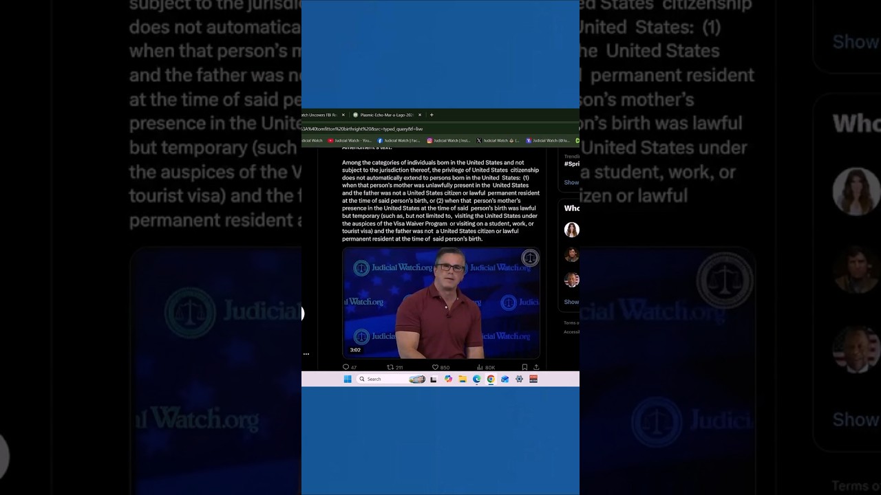 FITTON: President Trump’s view on birthright citizenship is consistent with the Constitution!