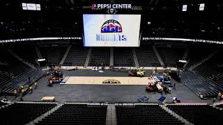 Ice Hockey Rink change into Basketball Court at Pepsi Center