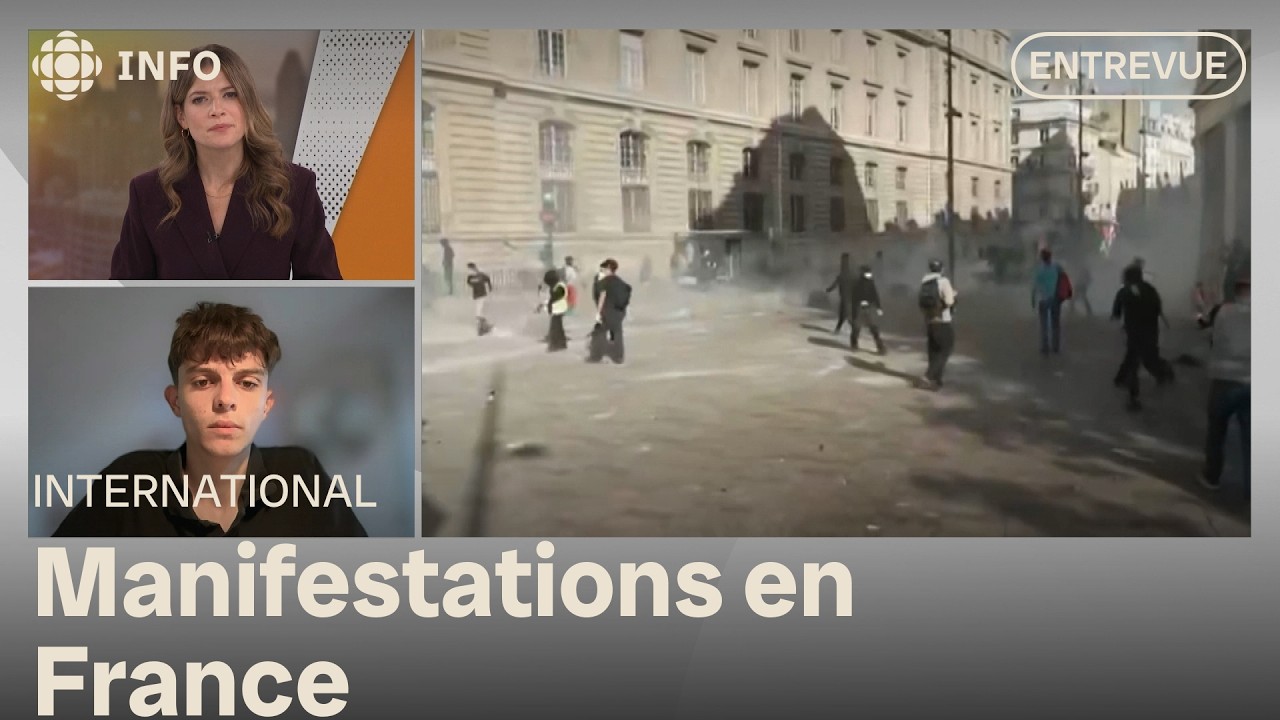 Manifestations en France : entrevue avec le vice-président du mouvement des lycéens | D'abord l'info