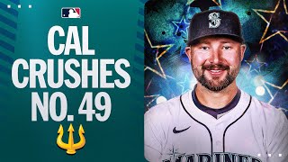 MLB HISTORY! Cal Raleigh homers TWICE to set single-season mark for homers by a catcher (49)! 🔥