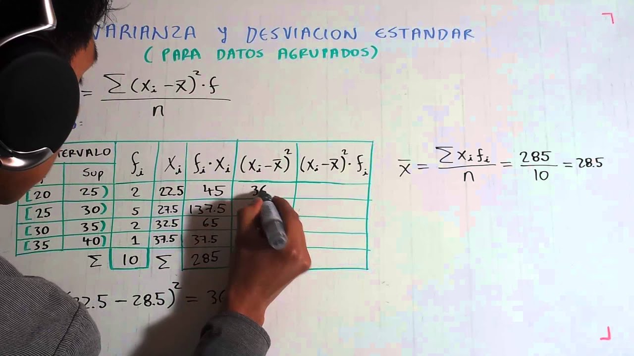 Varianza Y Desviacion Estandar Datos Agrupados Youtube