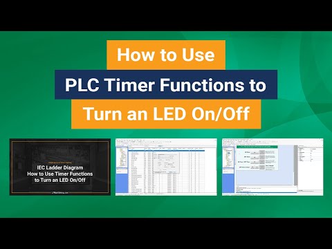 Thumbnail for a video tutorial on how to use PLC timer functions to turn an LED on/off in MAPware-7000.