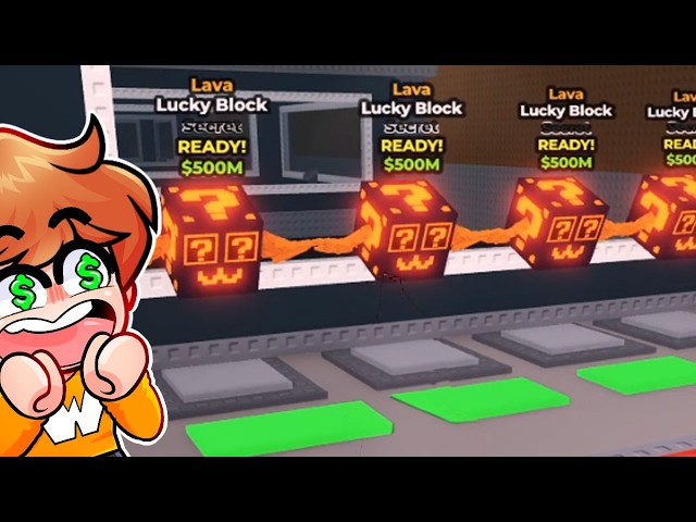 ¡GASTÉ $100,000 EN LUKY BLOCKS DE LAVA en STEAL A BRAINROT 💥🔥