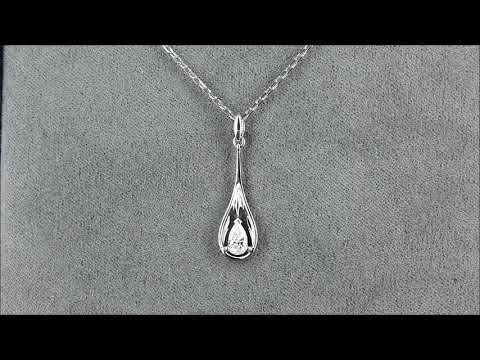 Подвеска «Капля» с бриллиантом груша 
