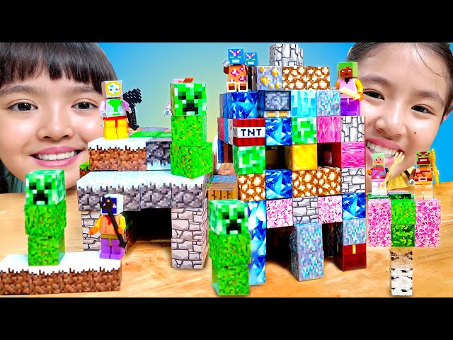 หนูยิ้มหนูแย้ม รีวิวของเล่นบล็อกแม่เหล็ก! สร้างโลกจินตนาการเหมือนไมน์คราฟต์! 🧲🎮