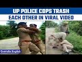 Video of two policemen fighting with each other in UP goes viral