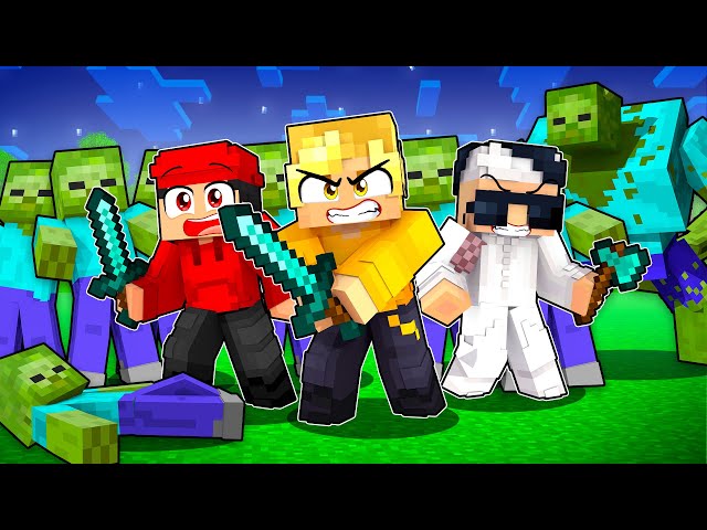 الأصحاب ضد الزومبي في ماين كرافت!