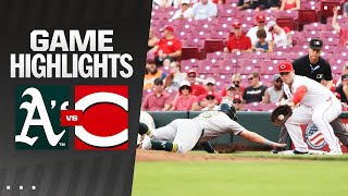 A's vs. Reds Game Highlights (8/29/24) | MLB Highlights