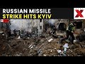 Russia Ukraine War LIVE: Kyiv residents and rescuers clear debris after deadly Russian strike
