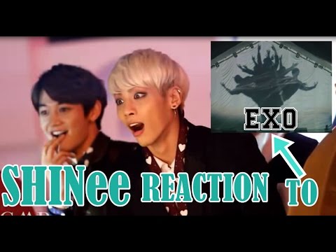 SHINee REACTION TO EXO VCR+ WOLF+ GROWL MMA 2013