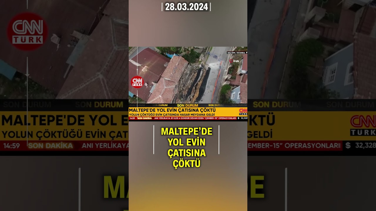 Maltepe'de Yol Evin Çatısına Çöktü | CNN TÜRK #shorts