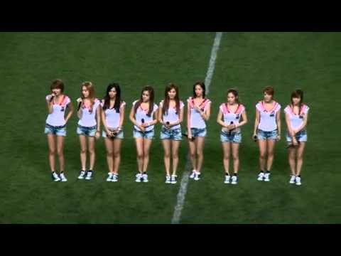20090808 Tell Me Your Wish Genie + Gee SNSD at JOMO Cup Pro Football Korea Japan All Star Match