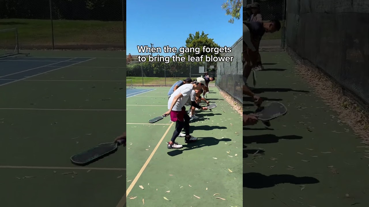 When the gang forgets to bring the leaf blower