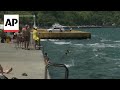 Turks cool off during unseasonable heat on banks of Bosporus