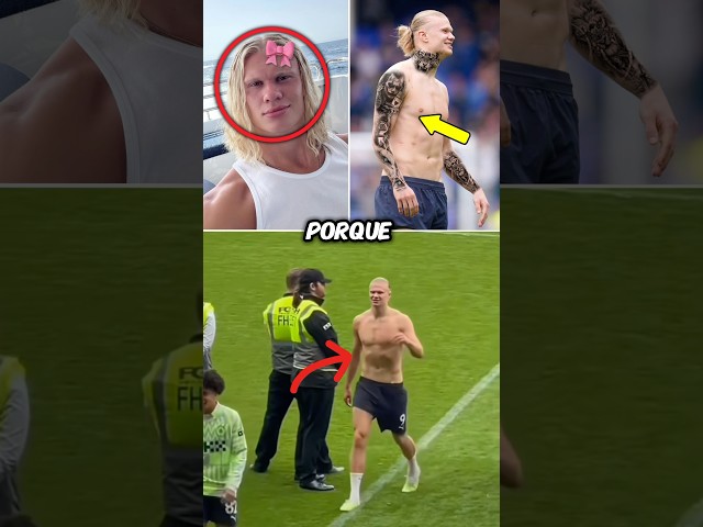 Por que o Haaland não tem tatuagens? 🤯😱 #shorts