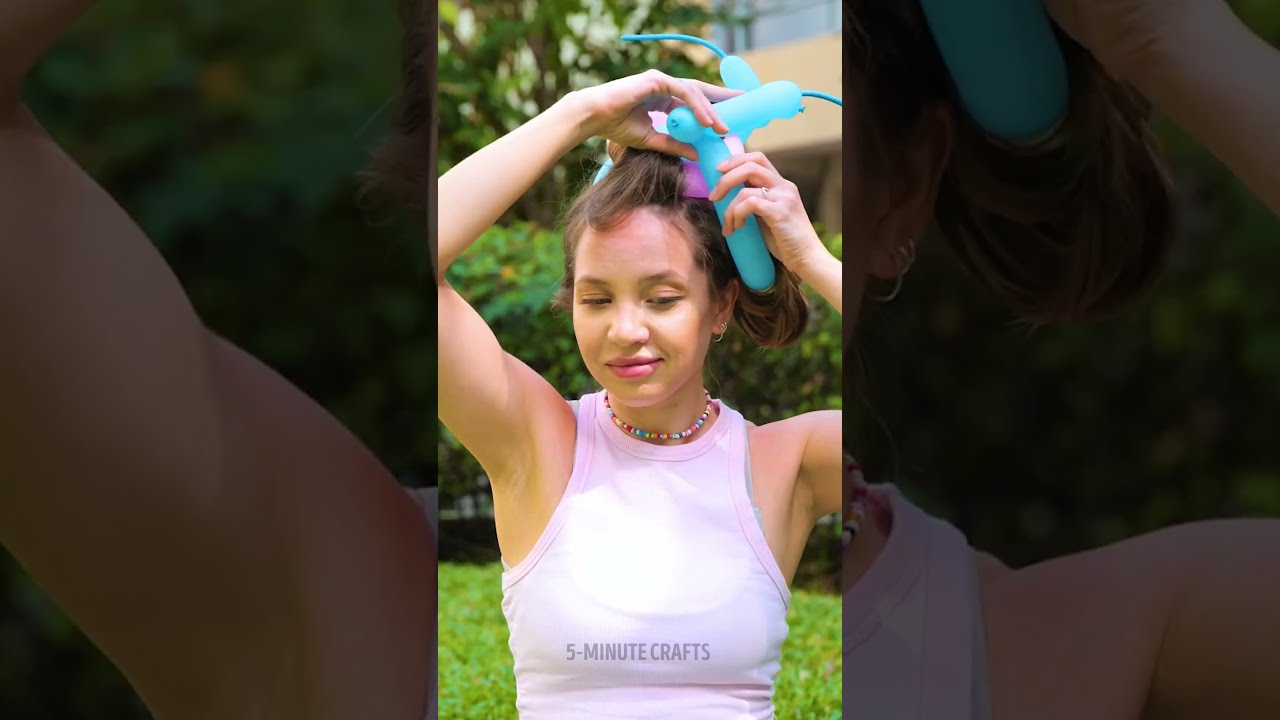 Unusual hack to do your hair with only few balloons #beautyhacks