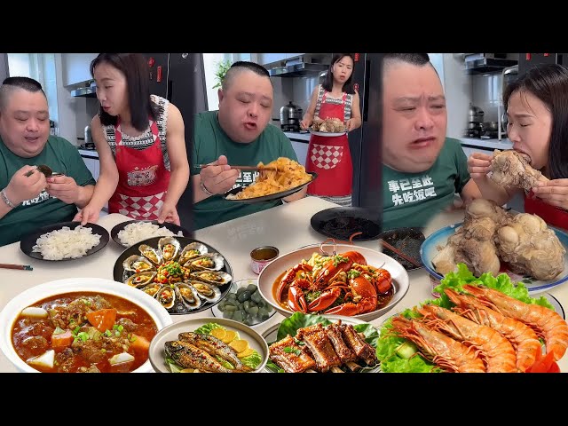 蠢老公吃光雙人份的麵條，讓我只能啃蔬菜，等他吃飽我拿出肉棒骨饞哭他【胖嫂美食】