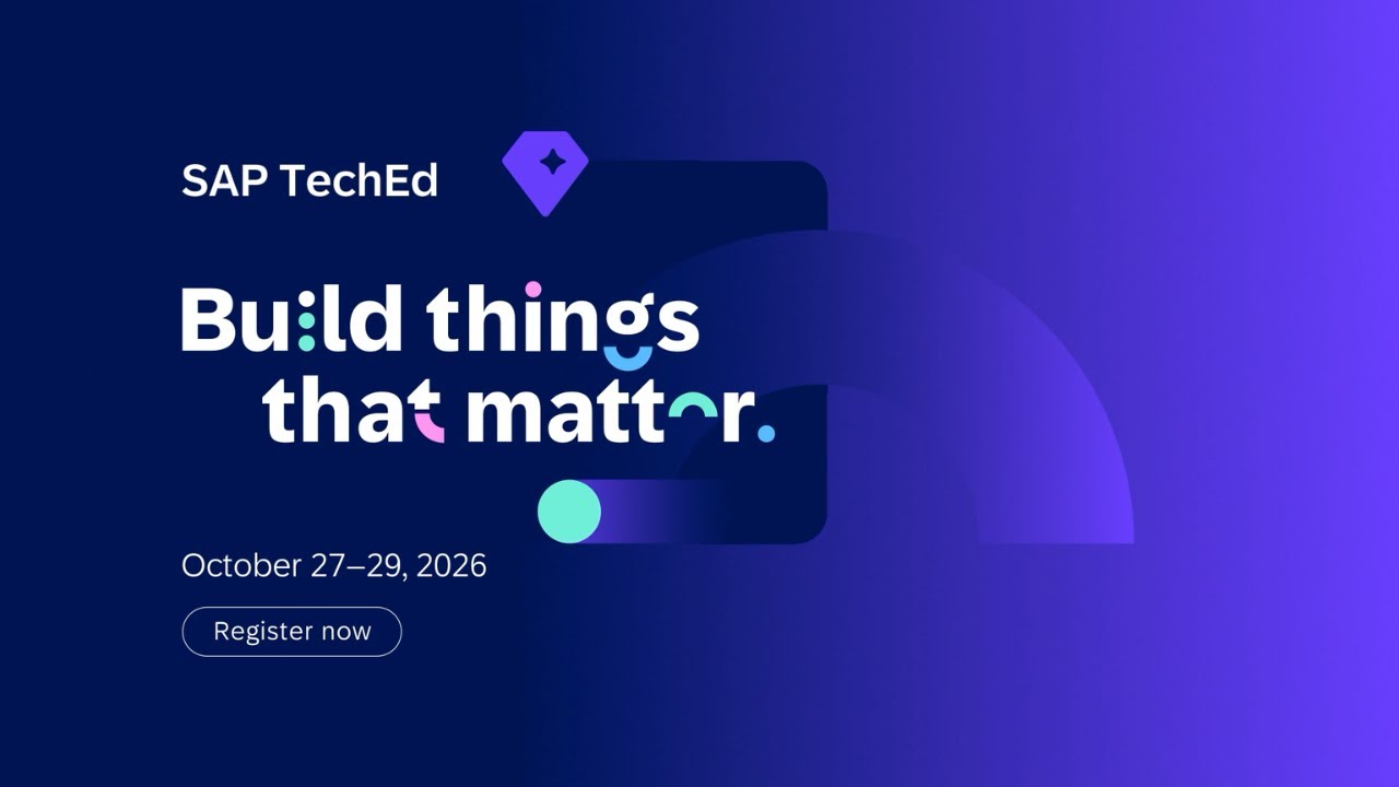 Build Things That Matter. Register Now. | SAP TechEd 2026