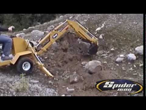 TOWABLE EXCAVATOR SPIDER 1600 BACKHOE - YouTube