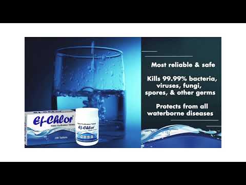 Ef Chlor Water Purification Tablets | Water Tank Purification Tablets | Disinfection Tablets | NaDCC