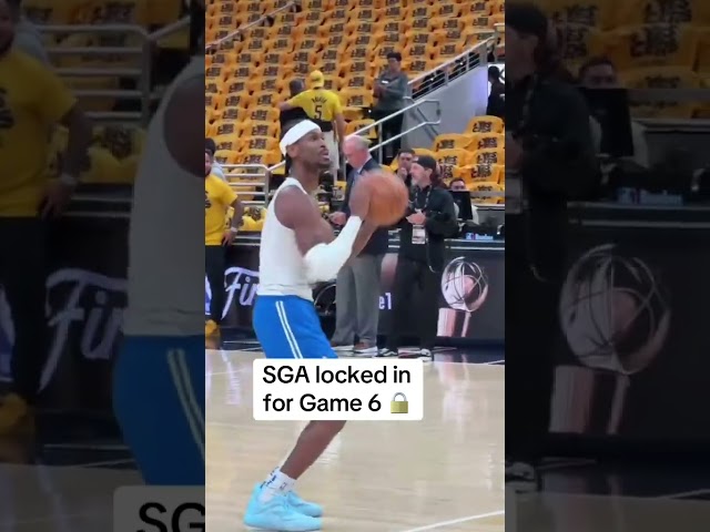 SGA getting ready for Game 6 🍿