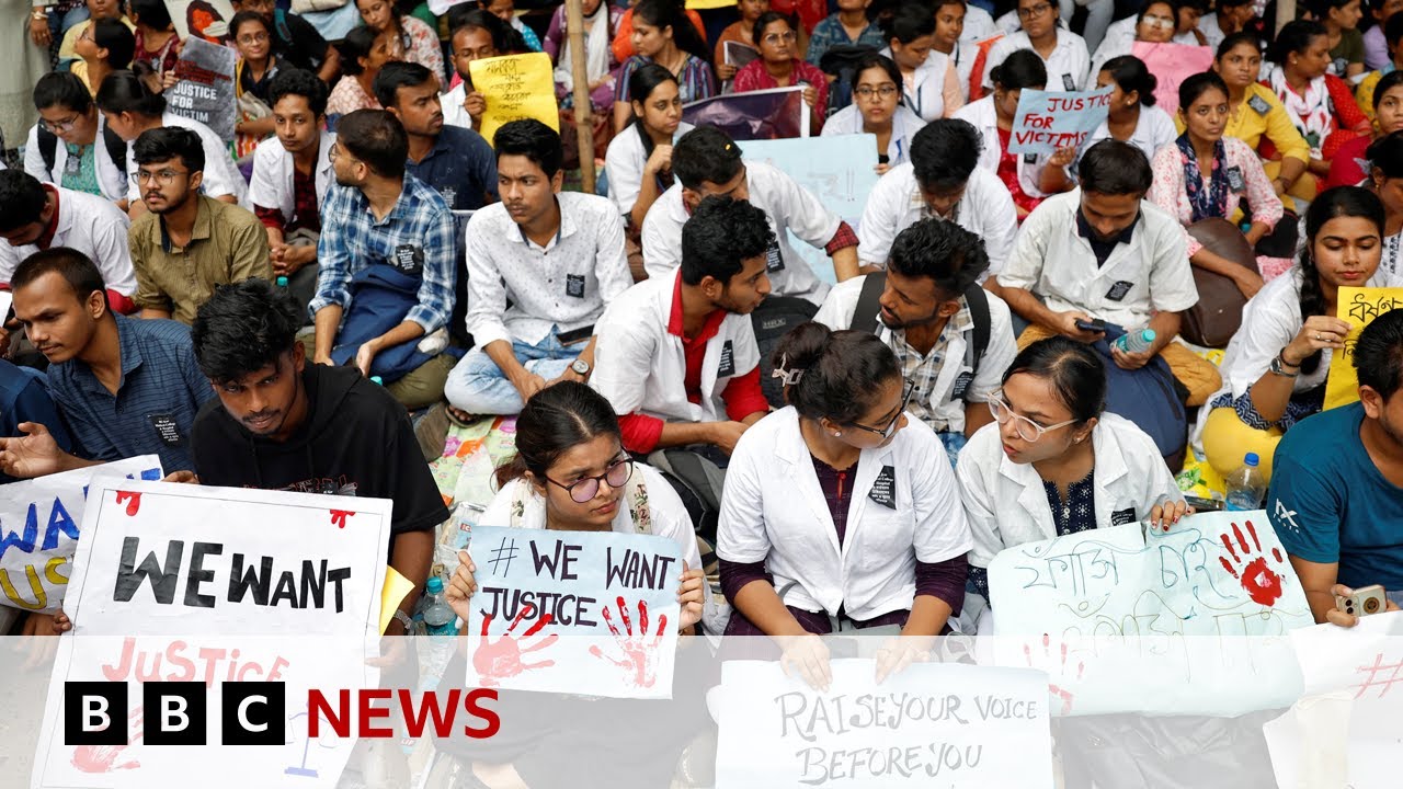 Indian doctors strike over murder of trainee medic | BBC News