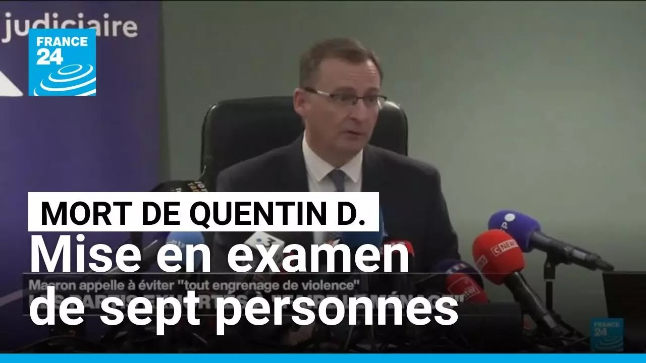 REPLAY - Mort de Quentin D. : le parquet requiert la mise en examen de sept personnes • FRANCE 24
