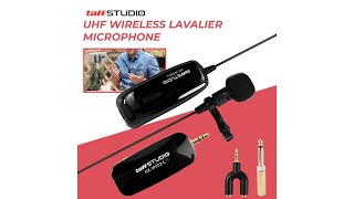 Pratinjau video produk TaffSTUDIO UHF Wireless Lavalier Microphone Podcast Interview - HX-W002-L