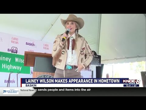 Grammy award winning singer Lainey Wilson honored in hometown of Baskin, Louisiana